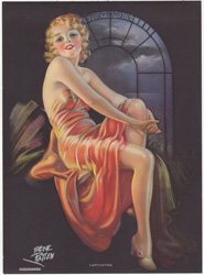 Original vintage calendar / poster art print from the 1920s-1940s